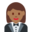 woman in tuxedo, medium-dark skin tone